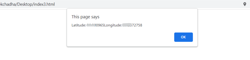 Get a User Location with Javascript
